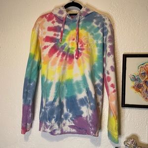 🌻 Ivory Ella Vibrant Tie Dye Elephant Hoodie Sweatshirt w/Kangaroo Pouch